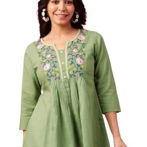 Asmeriyo Top for Women | Kurti for Women | Womens Embroidered Kurta Top (114-A-B)